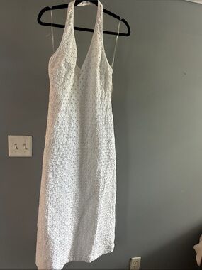 a new day White Crochet Maxi Dress
